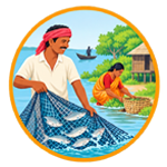 Climate-based livelihoods supporting fishing and farming communities in the Sundarbans