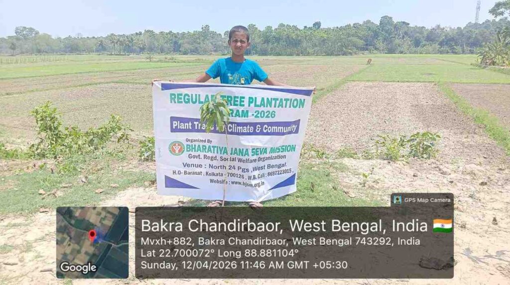 Youth participating in tree plantation